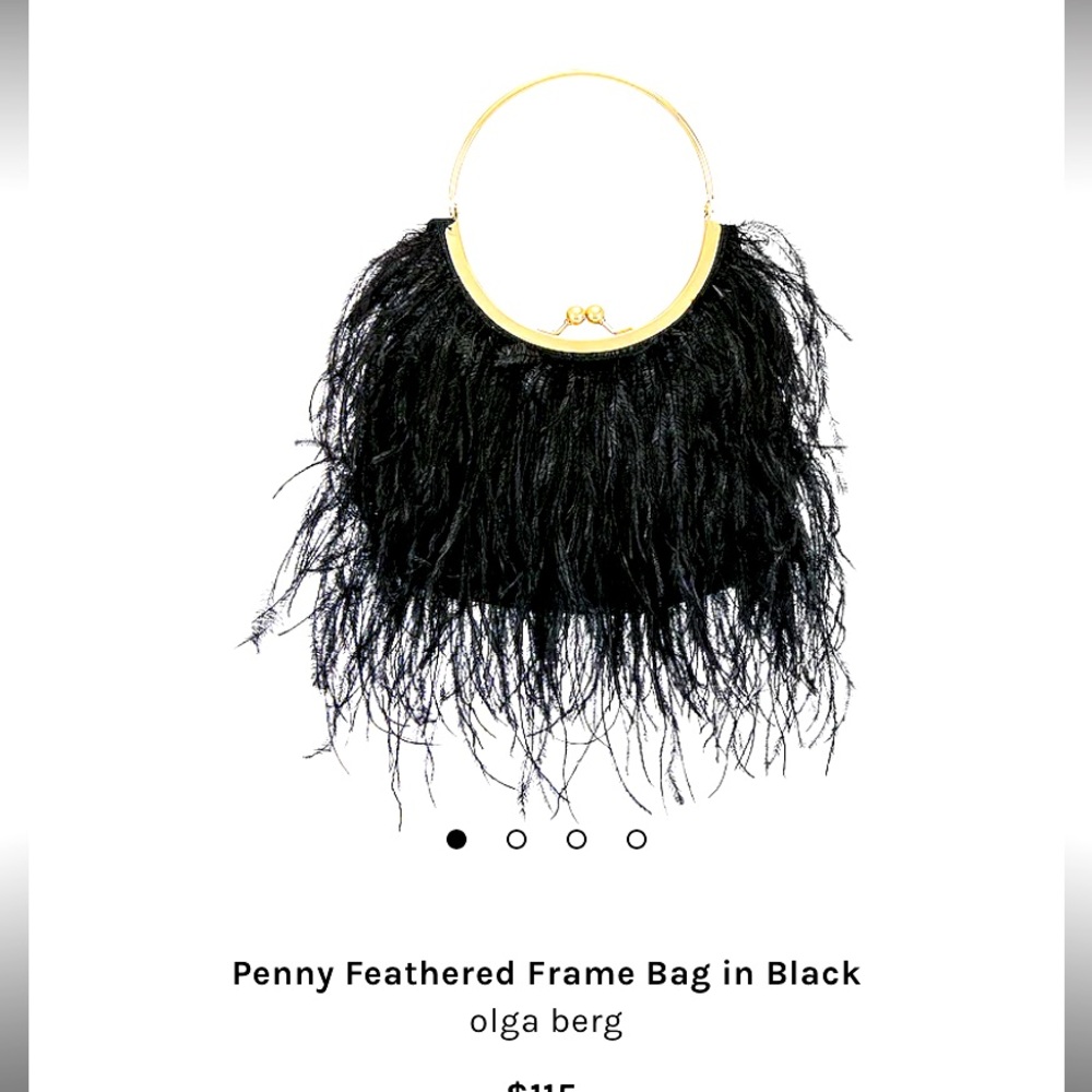 Olga Berg NWT feathered bag